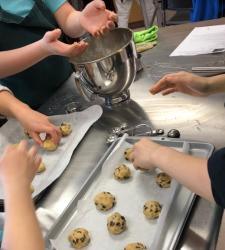 students making cookies