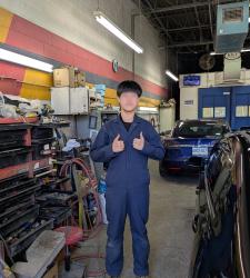 Co-op student at an auto body shop placement.